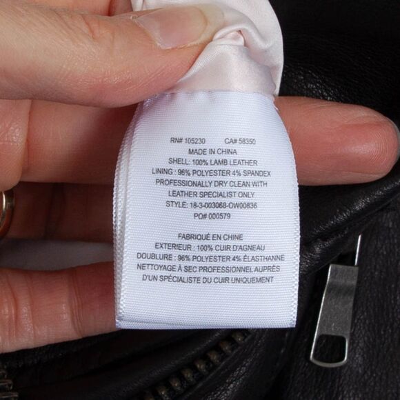 Joie Necia Lamb Leather Cropped Puff Sleeve Moto Biker Jacket Womens Size XXS - Picture 5 of 8